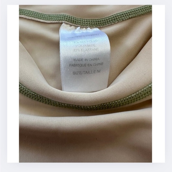 Seaesta Surf Rashguard – Sand w/ Sage Stitching | Size 6 | UPF 50+ - Picture 3 of 3